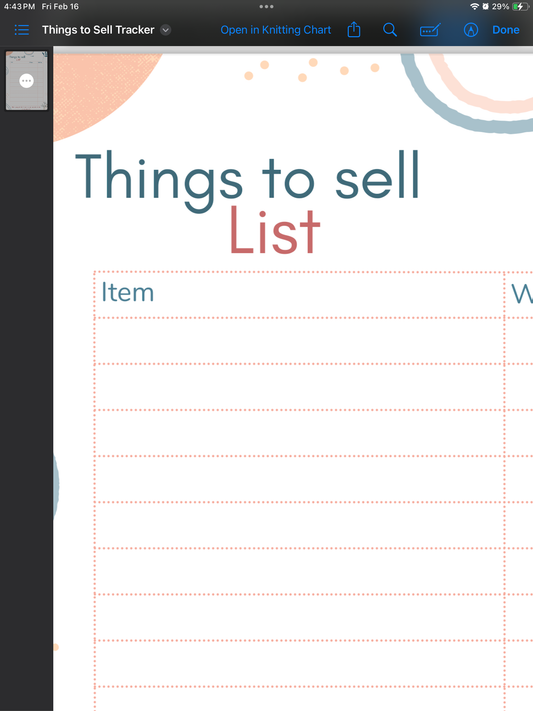 Things To Sell